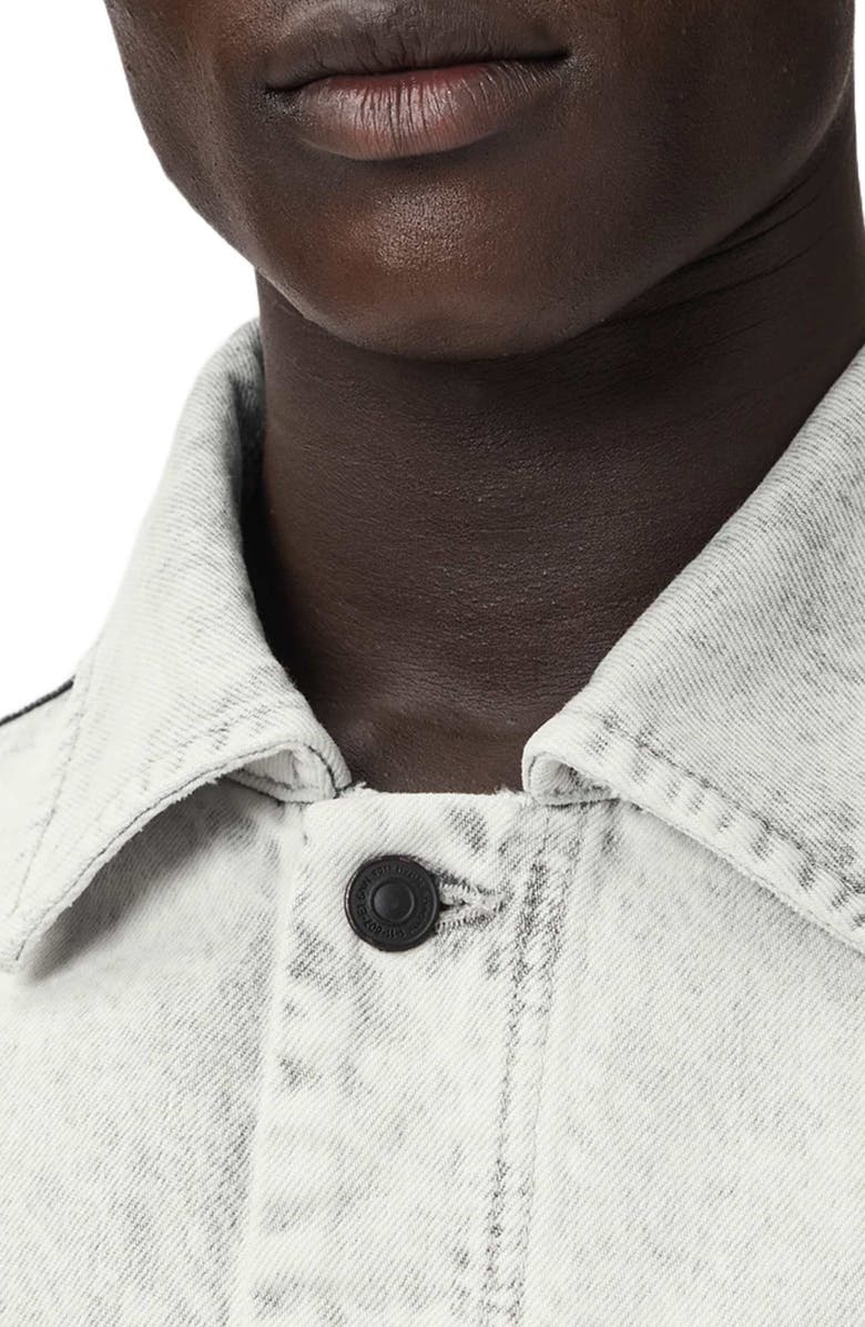 AllSaints Denim Shacket, Alternate, color, Bleached Grey