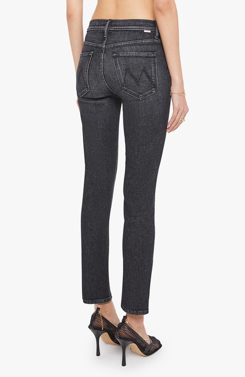 Mother The Rambler Zip Heel High-rise Straight-leg Jeans In Black