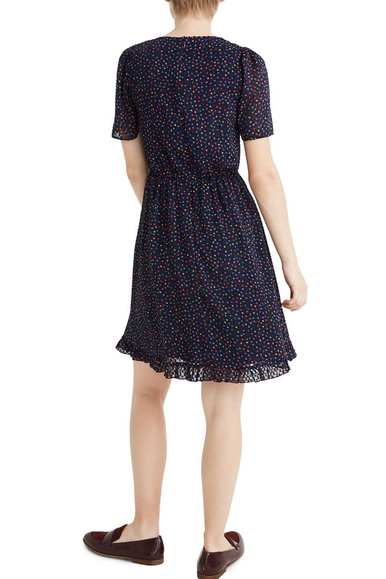 Sugar Dot Flutter Sleeve Dress, Alternate, color, CONFETTI DOT DARK NIGHTFALL