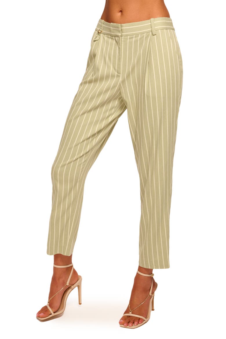 Ingrid Stripe Ankle Pants, Alternate, color, MINT CANVAS