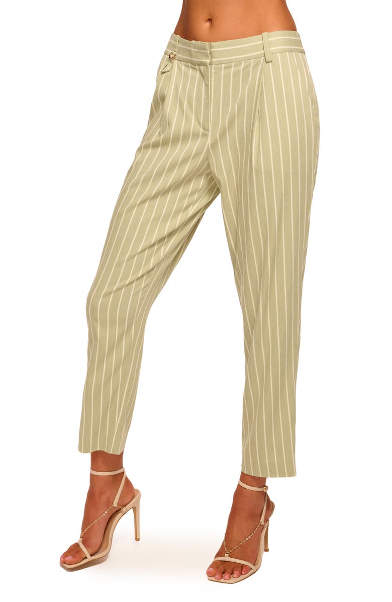 Ramy Brook Ingrid Stripe Ankle Pants, Alternate, color, Mint Canvas