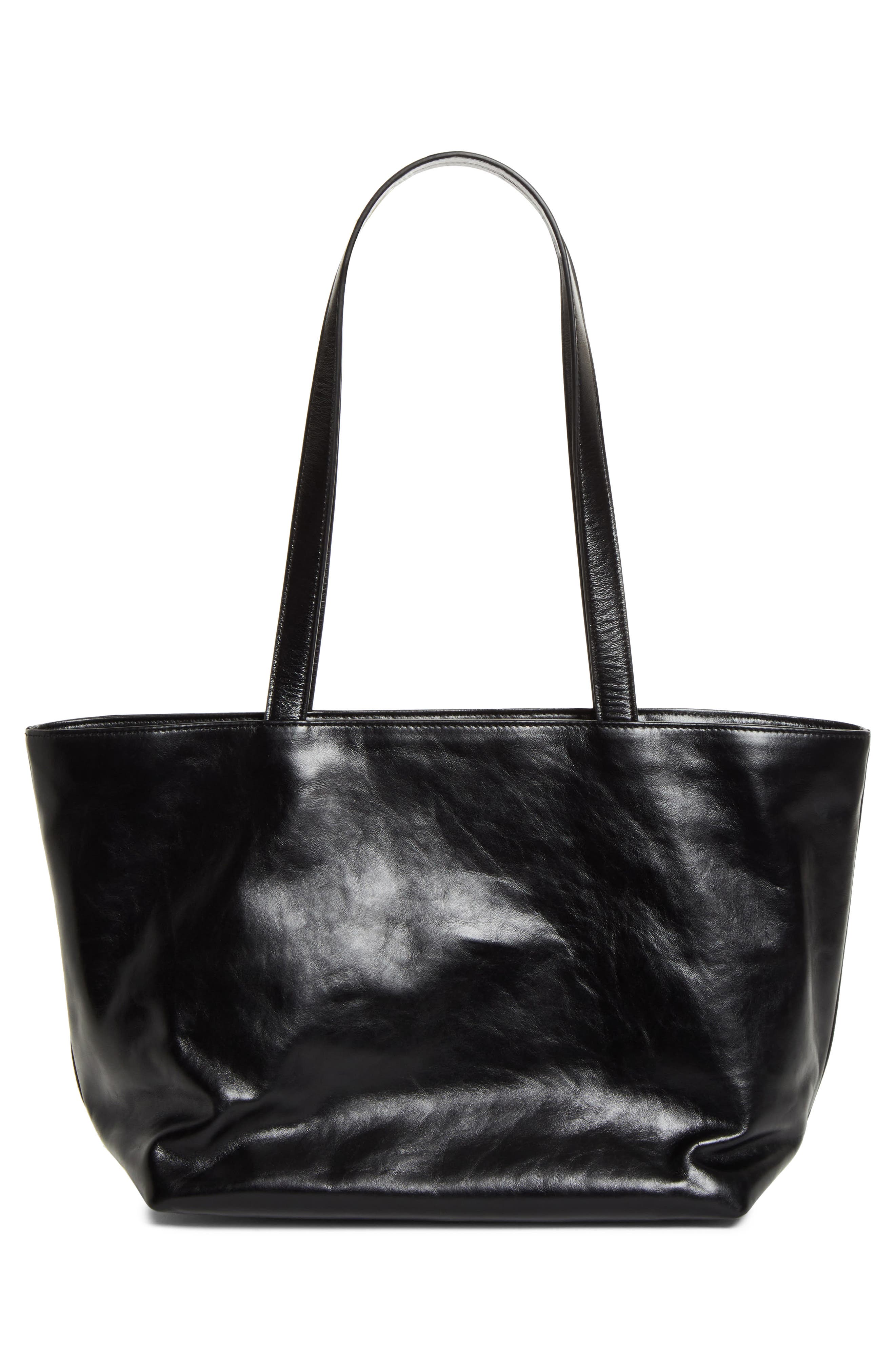 Alexander Wang Medium Punch Leather Tote Bag, Alternate, color, Black