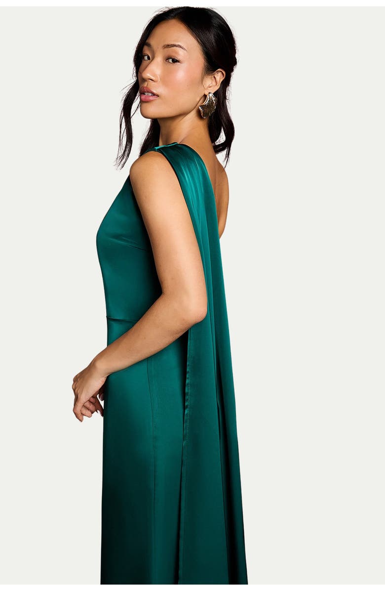 Coast One Shoulder Maxi Dress, Alternate, color, Emerald