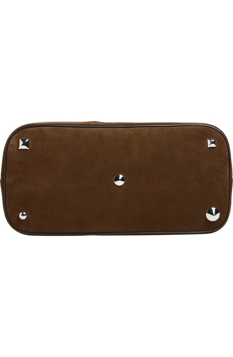 Maison Margiela Medium 5AC Soft Suede & Canvas Handheld Bag, Alternate, color, Roches/ Ivory/ Dark Brown