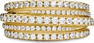 David Yurman 11MM PAVE CROSSOVER RING