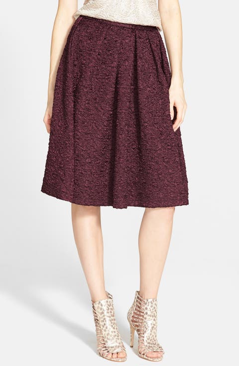 ASTR Textured Pleat Skirt
