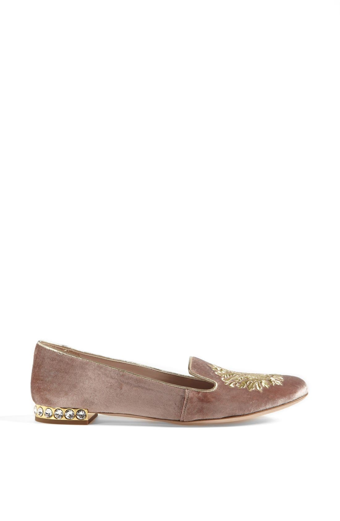 Miu Miu 'Crest' Moccasin, Alternate, color, 