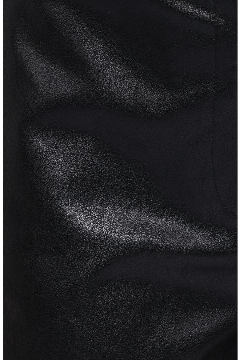 Fable Faux Leather Shorts, Alternate, color, BLACK