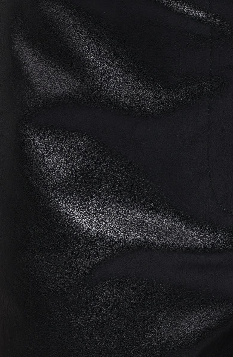 Petal & Pup Fable Faux Leather Shorts, Alternate, color, Black