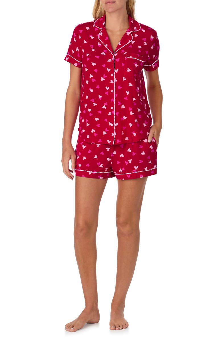 Kate Spade New York print short pajamas, Main, color, Red Multi
