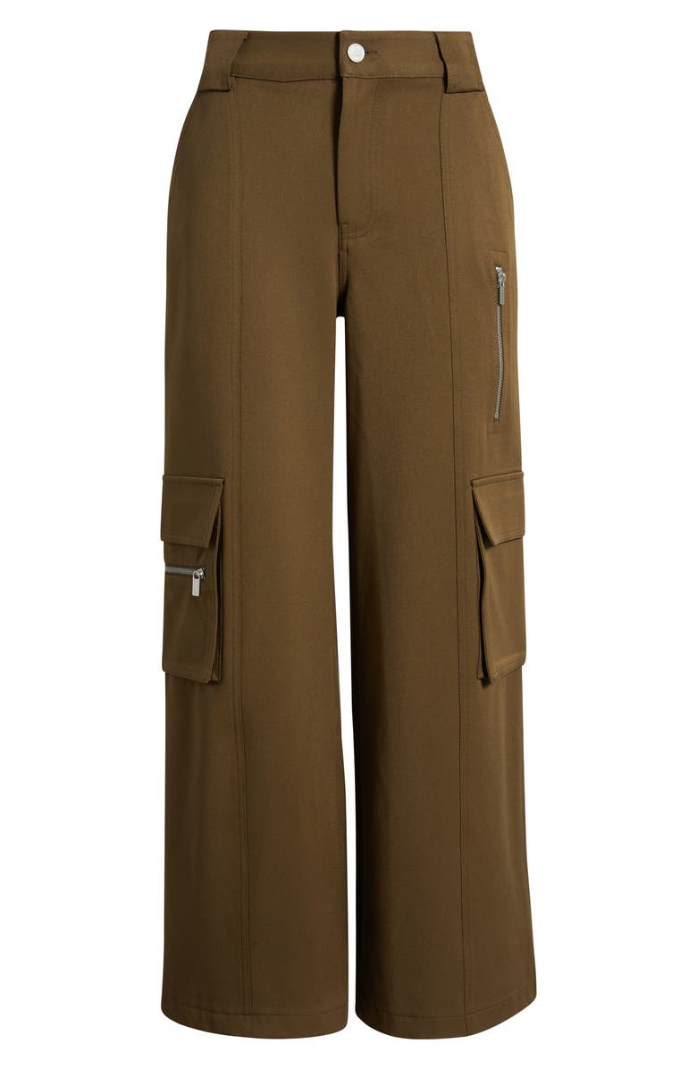 CITY BLUES Wide Leg Cargo Pants, Alternate, color, Olive