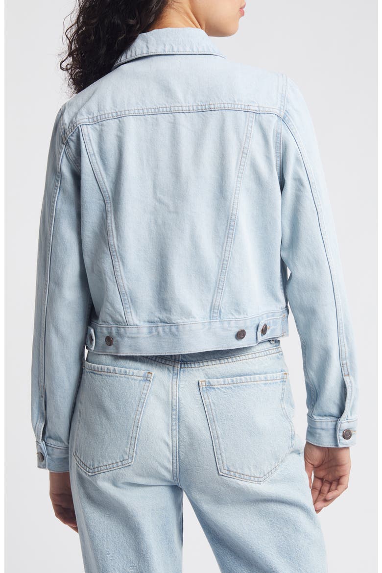 Tilda Crop Denim Jacket, Alternate, color, LIGHT BLUE