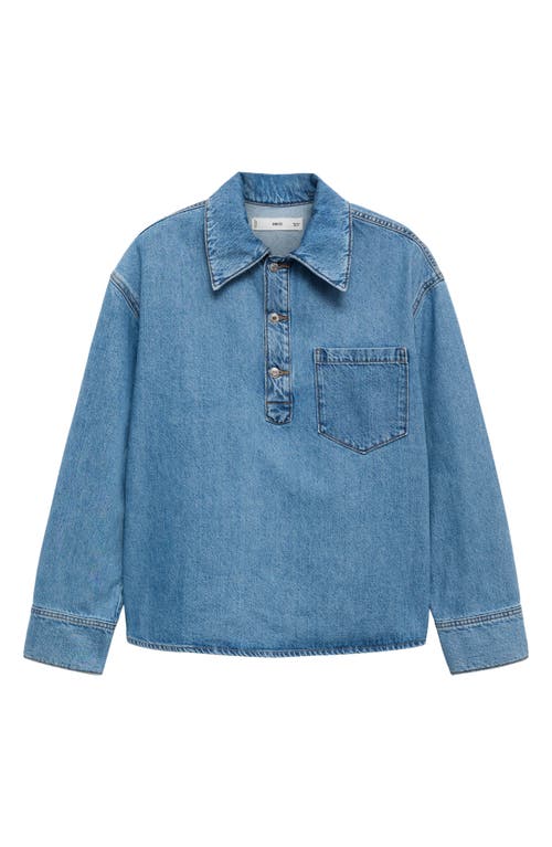 Shop Mango Denim Popover Top