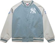 Mitchell & Ness Men's Mitchell & Ness Gray New York Yankees Thunderstorm Head Coach Lightweight Satin Full-Snap Jacket
