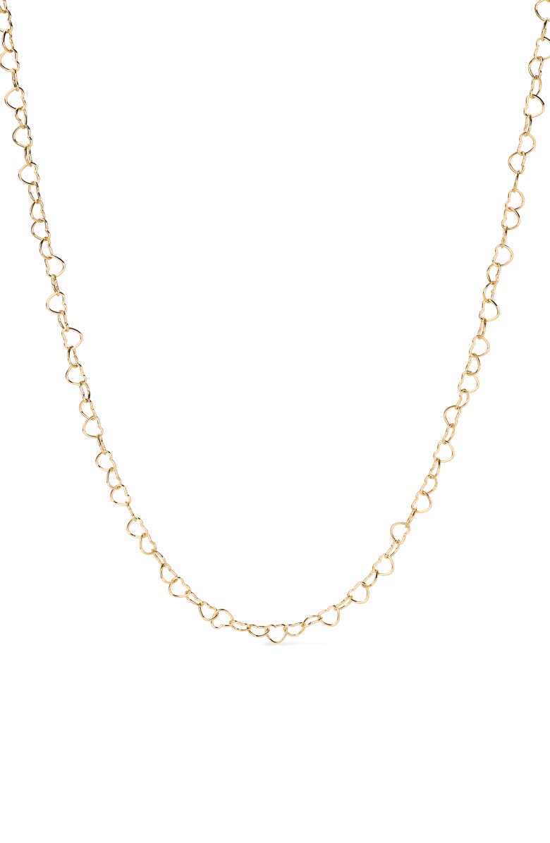 Ana Luisa Solid Yellow Gold - Heart Chain Necklace, Main, color, Gold