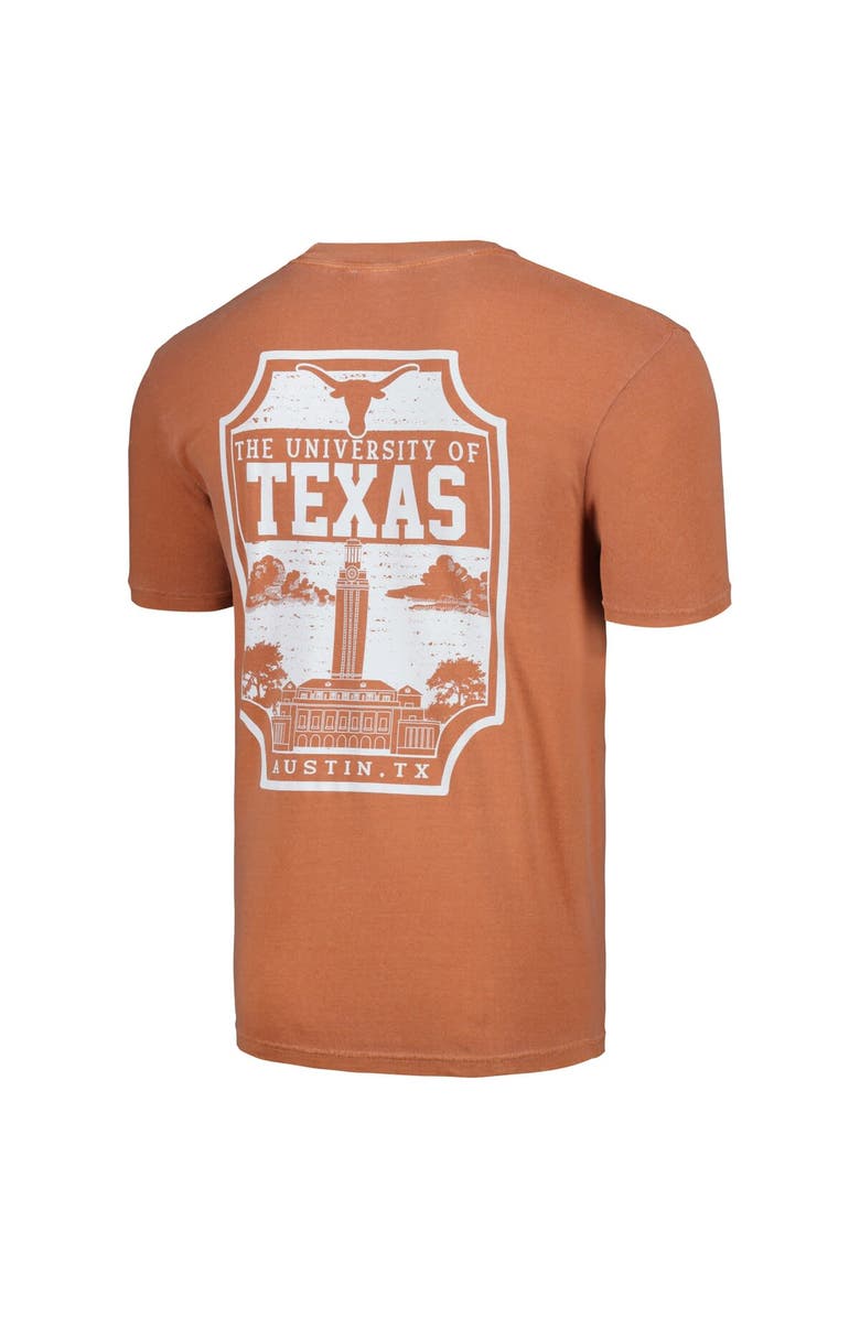 IMAGE ONE Men's Texas Orange Texas Longhorns Campus Badge Comfort Colors T-Shirt, Alternate, color, Burnt Orange