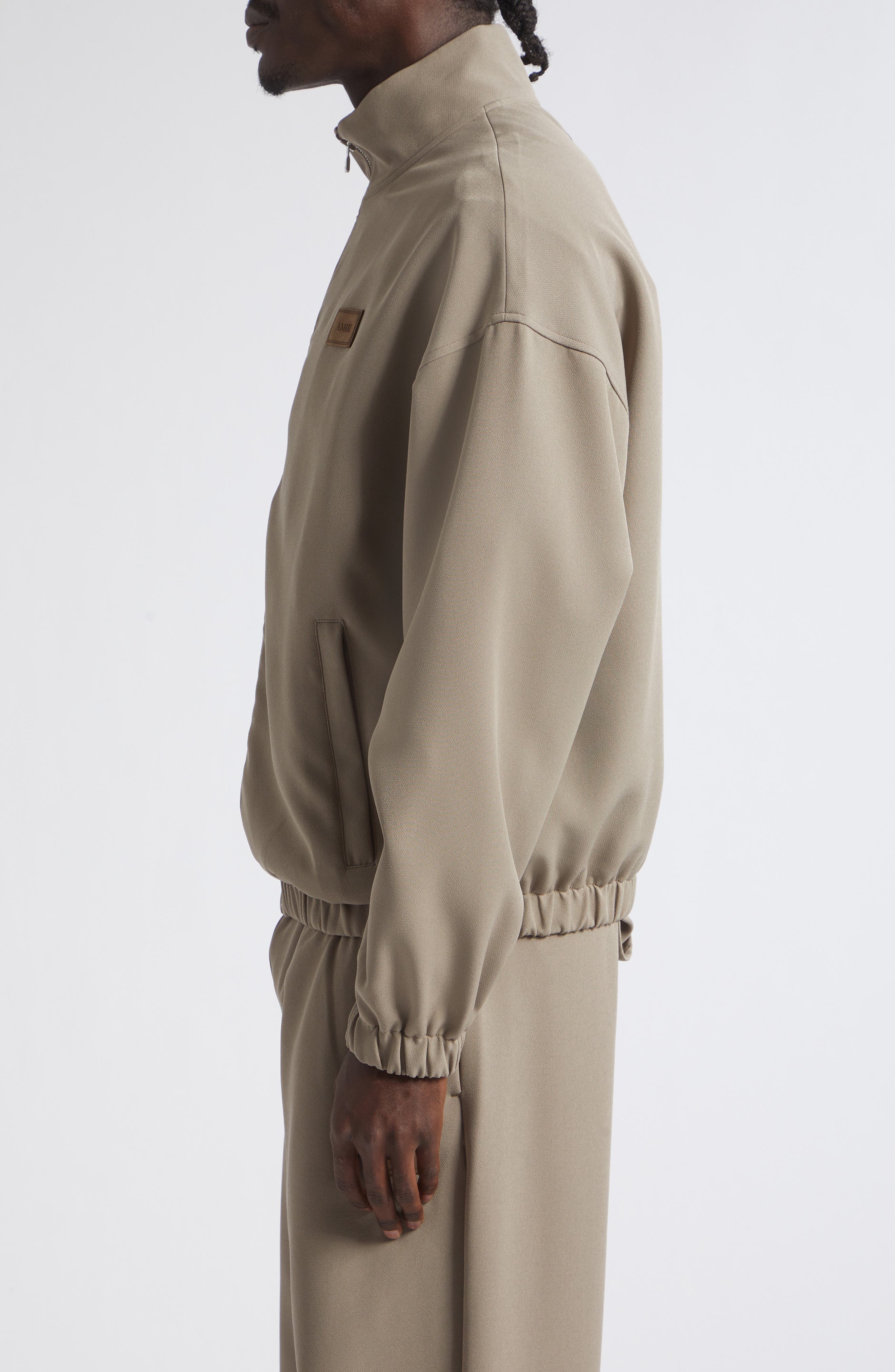 AMIRI Logo Patch Stretch Cady Track Jacket (Men) | Nordstrom