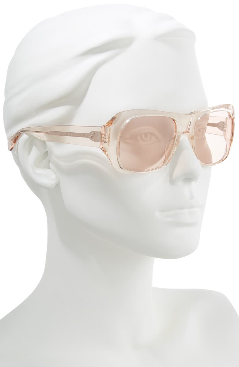 CELINE 56mm Special Fit Transparent Wrap Sunglasses, Alternate, color, 