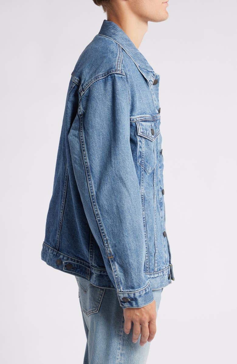 Levi's<sup>®</sup> Relaxed Fit Denim Trucker Jacket, Alternate, color, 