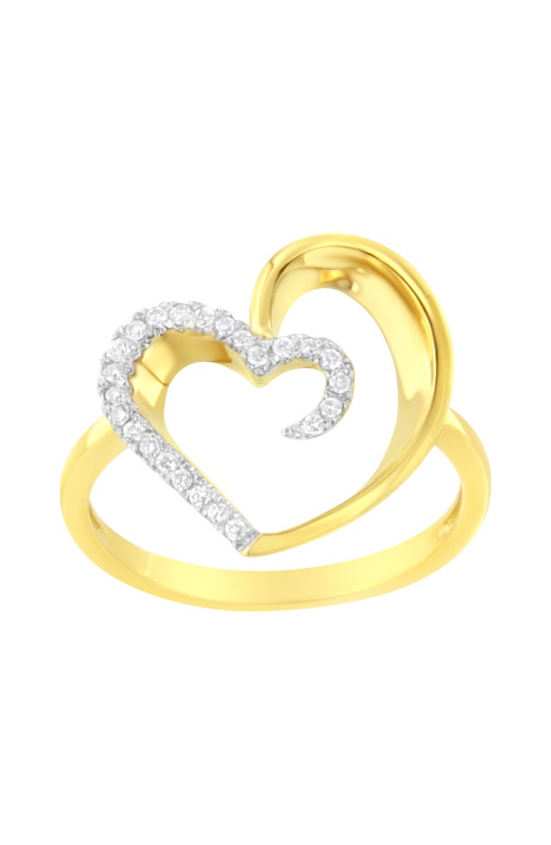 Haus of Brilliance 14KT Yellow Gold 1/10 ctw. Diamond Heart Shape Ring, Main, color, Yellow