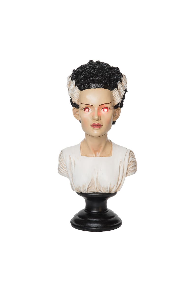 Frankenstein Wife on Black Pedestal Decorative Figurine, Main, color, White