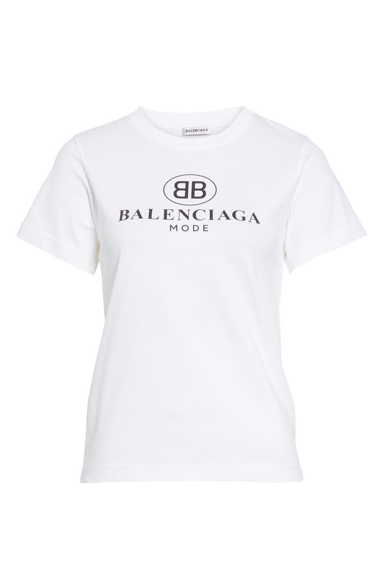 Balenciaga Double-B Logo Tee, Alternate, color, 