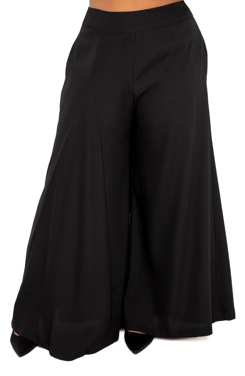 BUXOM COUTURE High Waist Palazzo Pants, Alternate, color, 