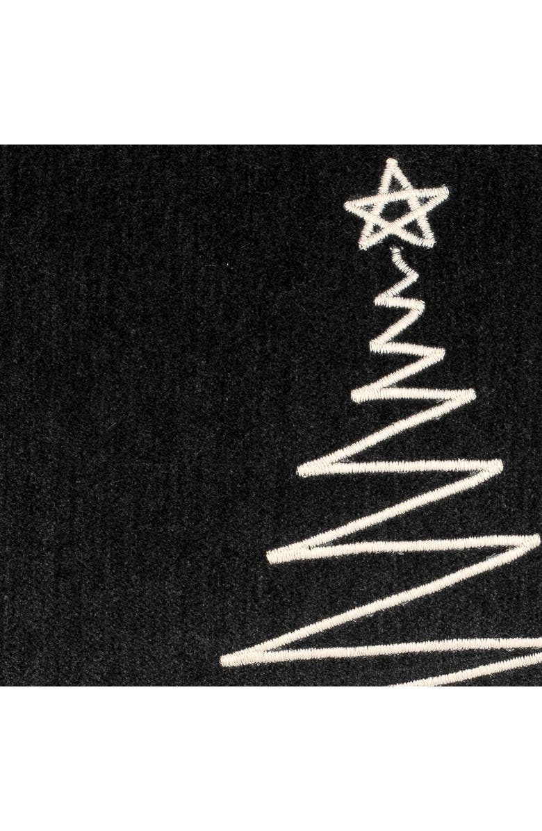 Elaine Smith Silent Night Noir Indoor & Outdoor Woven Accent Pillow, Alternate, color, Noir