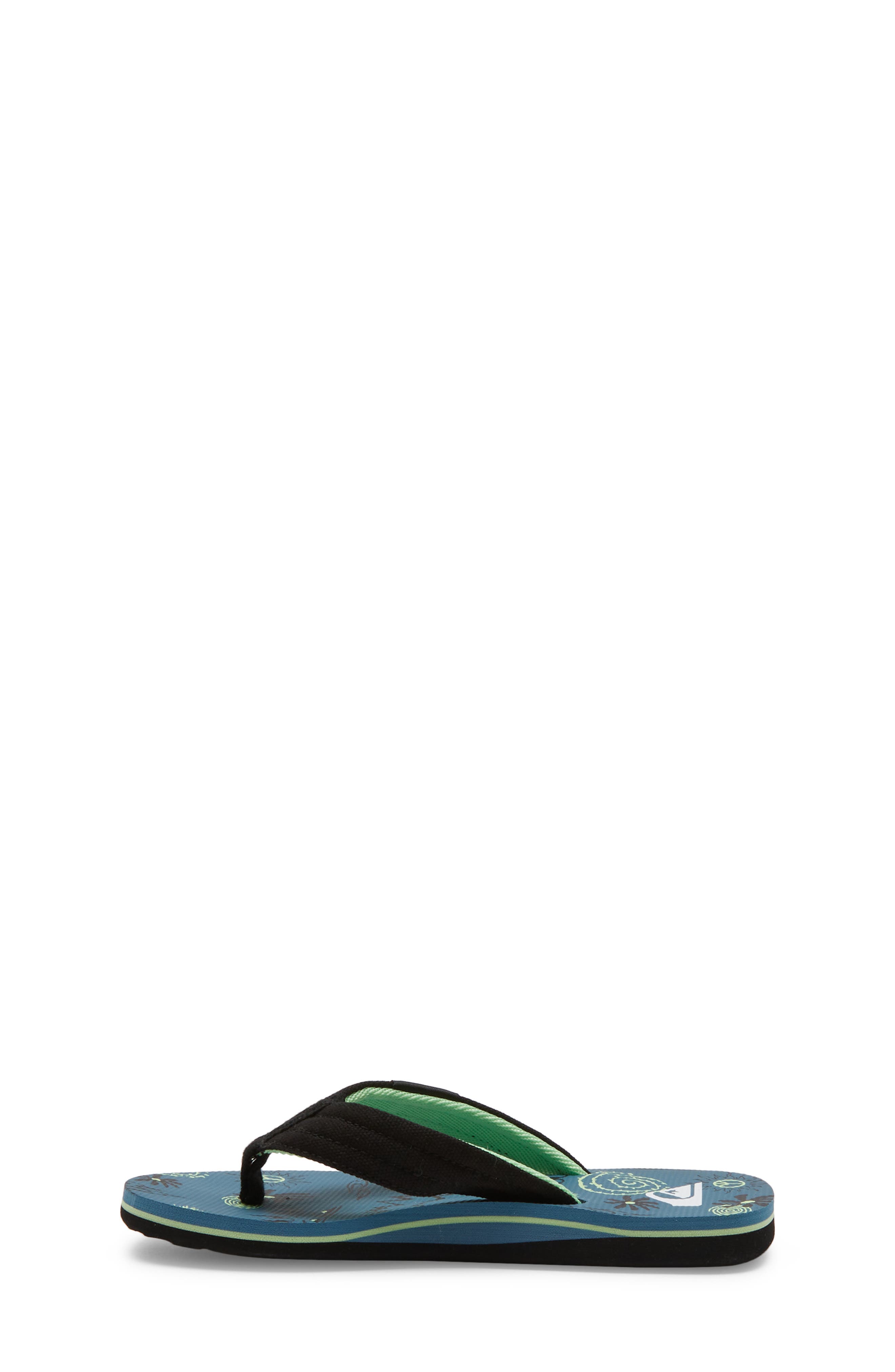 Kids' Molokai Layback II Flip Flop, Alternate, color, BLACK/ BLUE/ GREEN