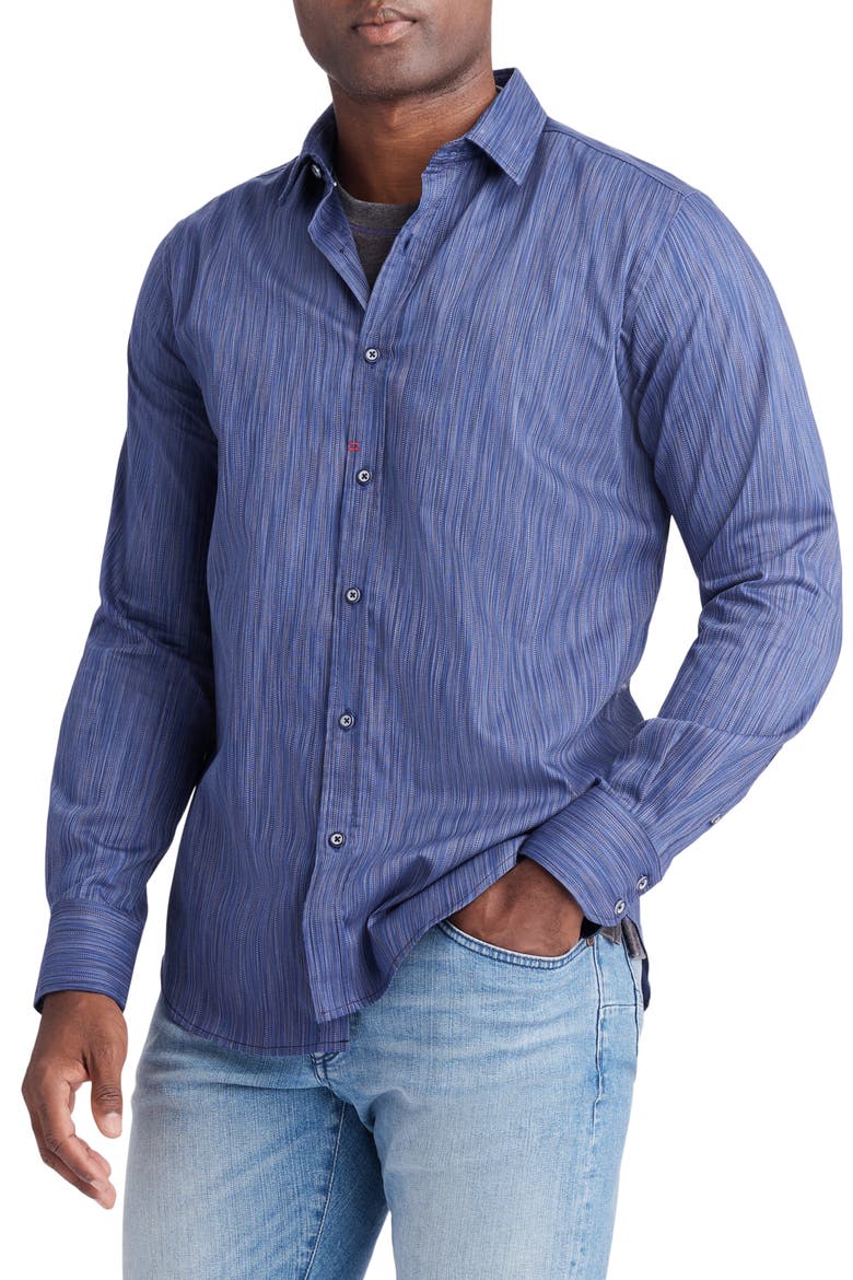 Mateo Long Sleeve Button-Up Shirt, Alternate, color, MULTI