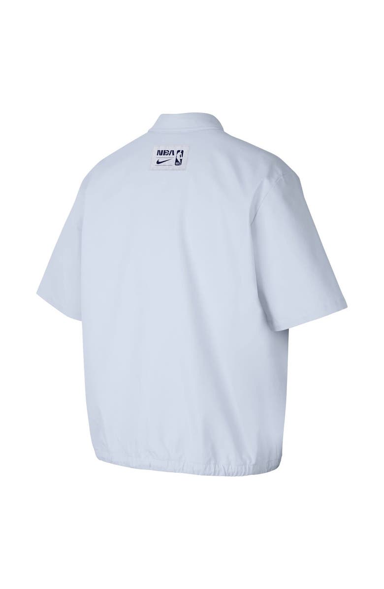 Nike Men's Nike Gray NBA All World Hoops Short Sleeve Button-Up Coaches Top, Alternate, color, Gray