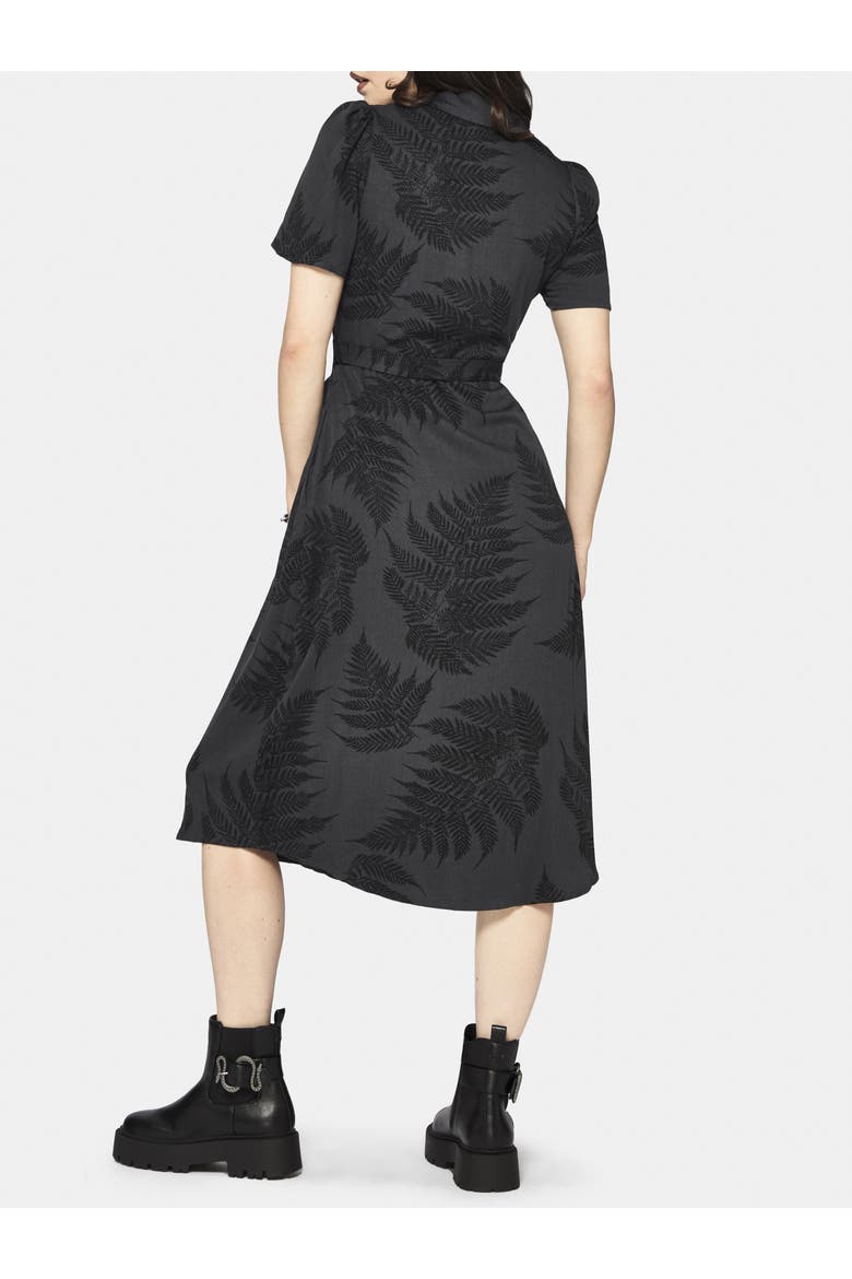 Ruin Fern Button Midi Shirt Dress, Alternate, color, Grey