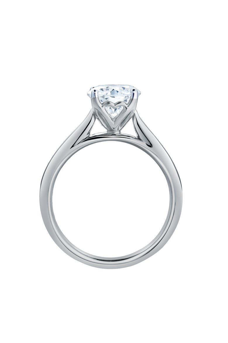 Nyra 14K White Gold Round Lab Grown Diamond Classic Engagement Ring - 1.5 ctw, Alternate, color, 14K White Gold