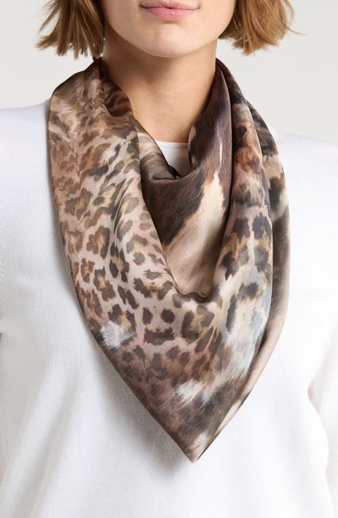 Mixed Zoology Satin Scarf