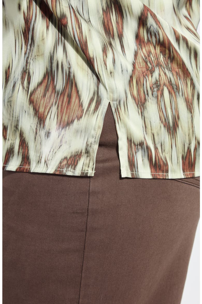 Tanni Crewneck Satin Top, Alternate, color, WOODLAND PAISLEY