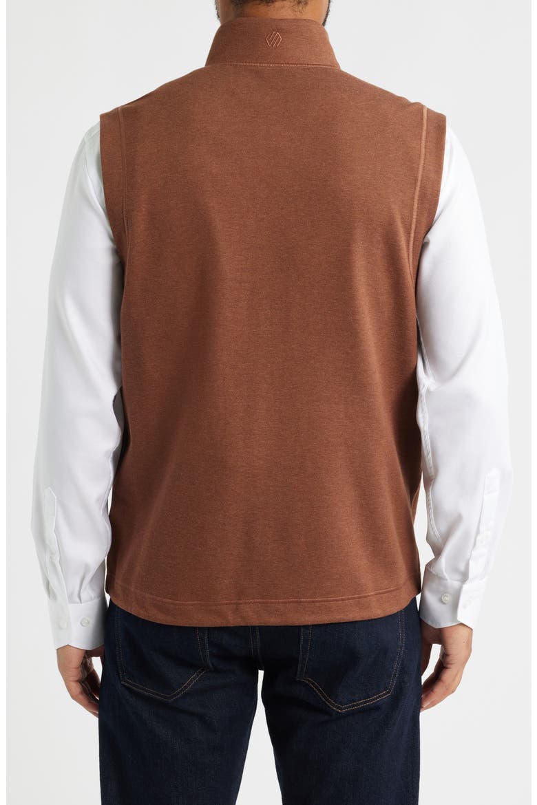 Icon Reversible Knit Cotton Blend Vest, Alternate, color, RUST/ OATMEAL