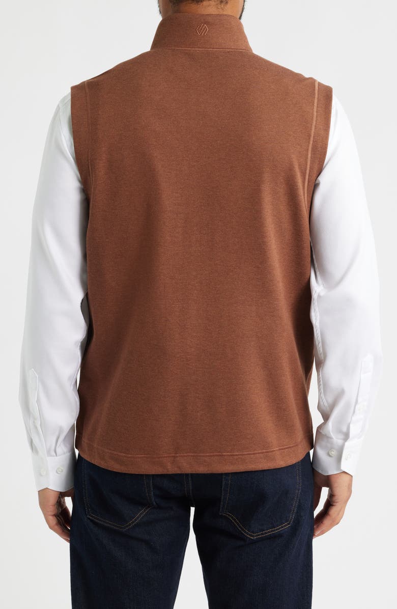 Johnston & Murphy Icon Reversible Knit Cotton Blend Vest, Alternate, color, Rust/ Oatmeal