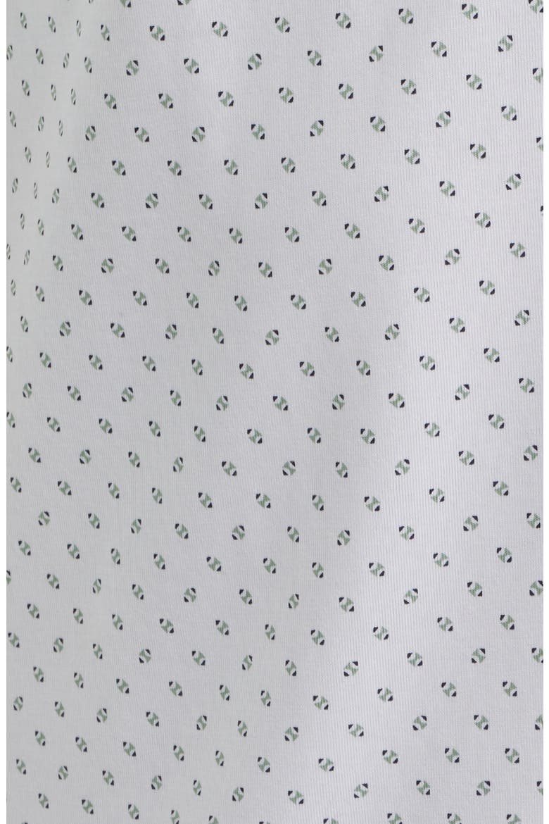 Roan Slim Fit Short Sleeve Button-Up Shirt, Alternate, color, WHITE/ GREEN