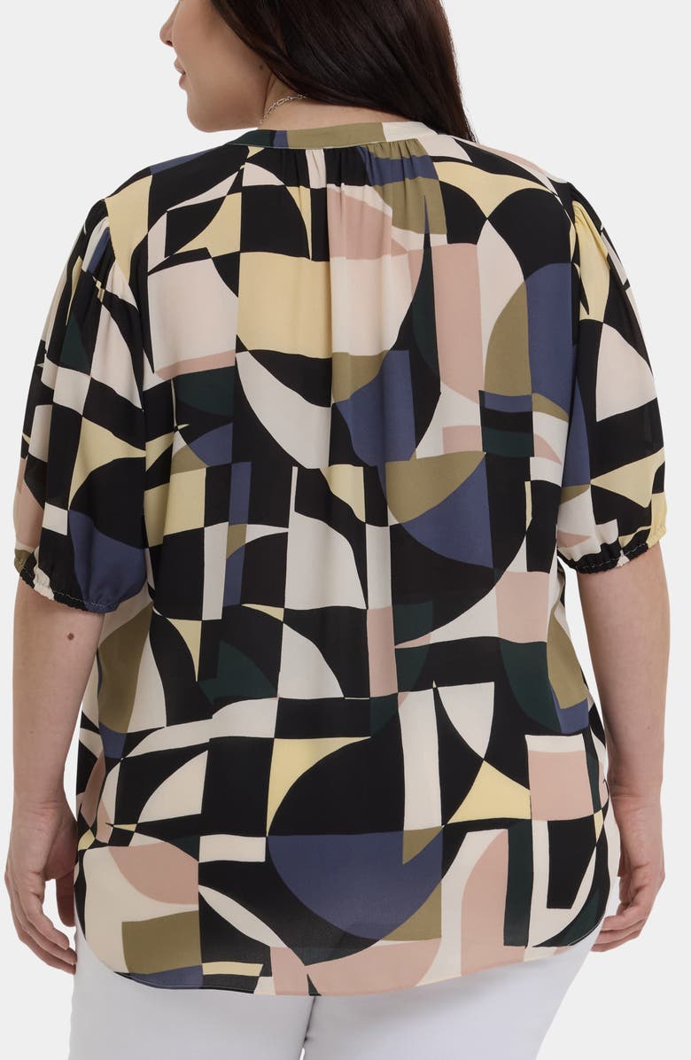 NYDJ Puff Sleeve Popover Top, Alternate, color, La Granadella