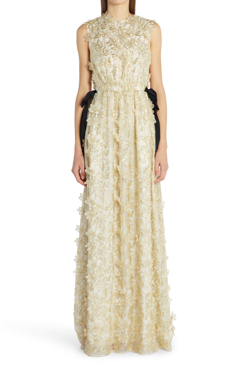 Erdem Adele 3D Sequin Organza Gown, Alternate, color, 