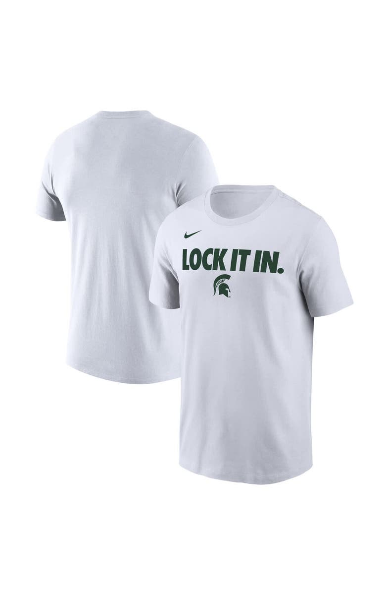 Nike Men's Nike  White Michigan State Spartans 2026 On-Court Bench T-Shirt, Main, color, White