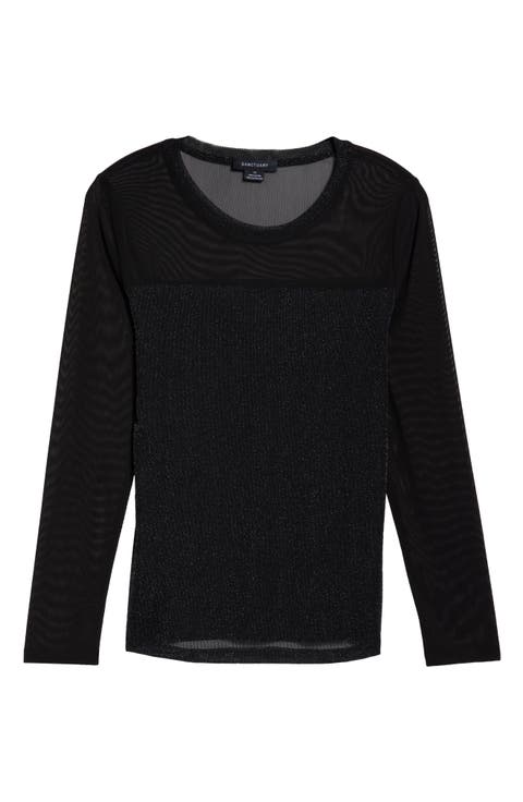 Sparkle Mesh Tee (Plus)