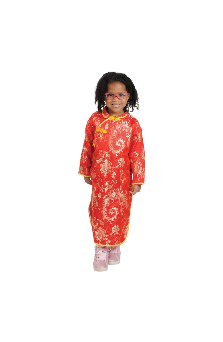 Kaplan Early Learning Company Festive Multiethnic Chinese Cheongsam Girl Garment, Alternate, color, Red