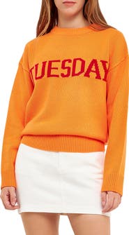 English Factory Weekday Motif Sweater