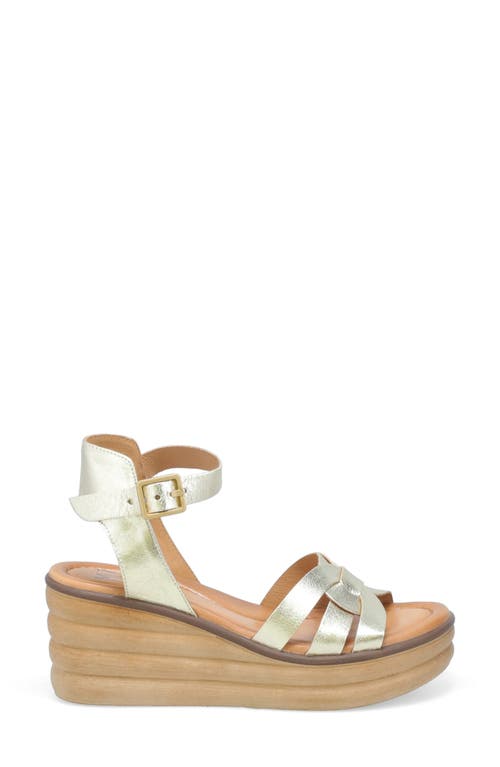 Miz Mooz Ozzie Platform Wedge Sandal In Champagne