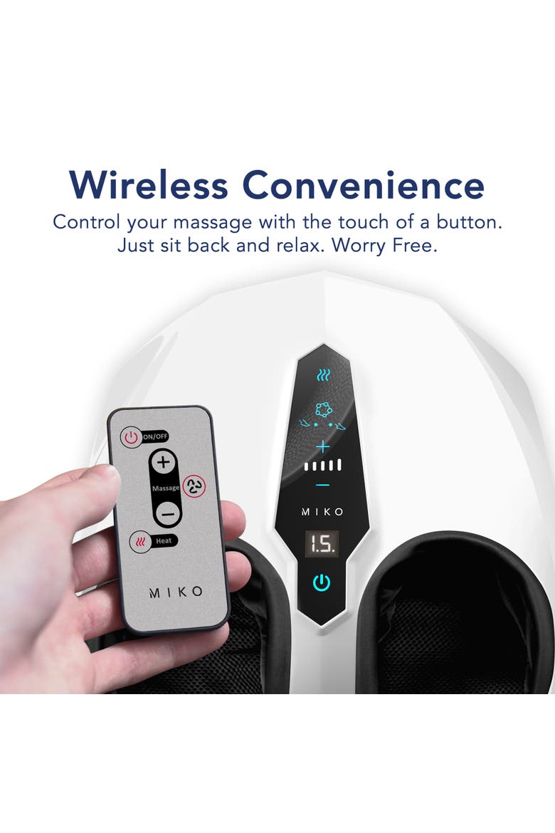 Shiatsu Foot Massager with Heat, LCD Display, Alternate, color, White