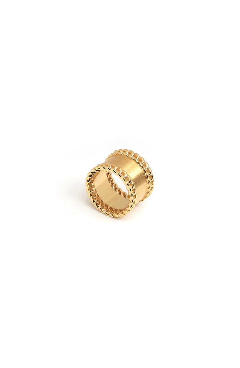 ZARUX Side Braid Ring, Alternate, color, Yellow Gold