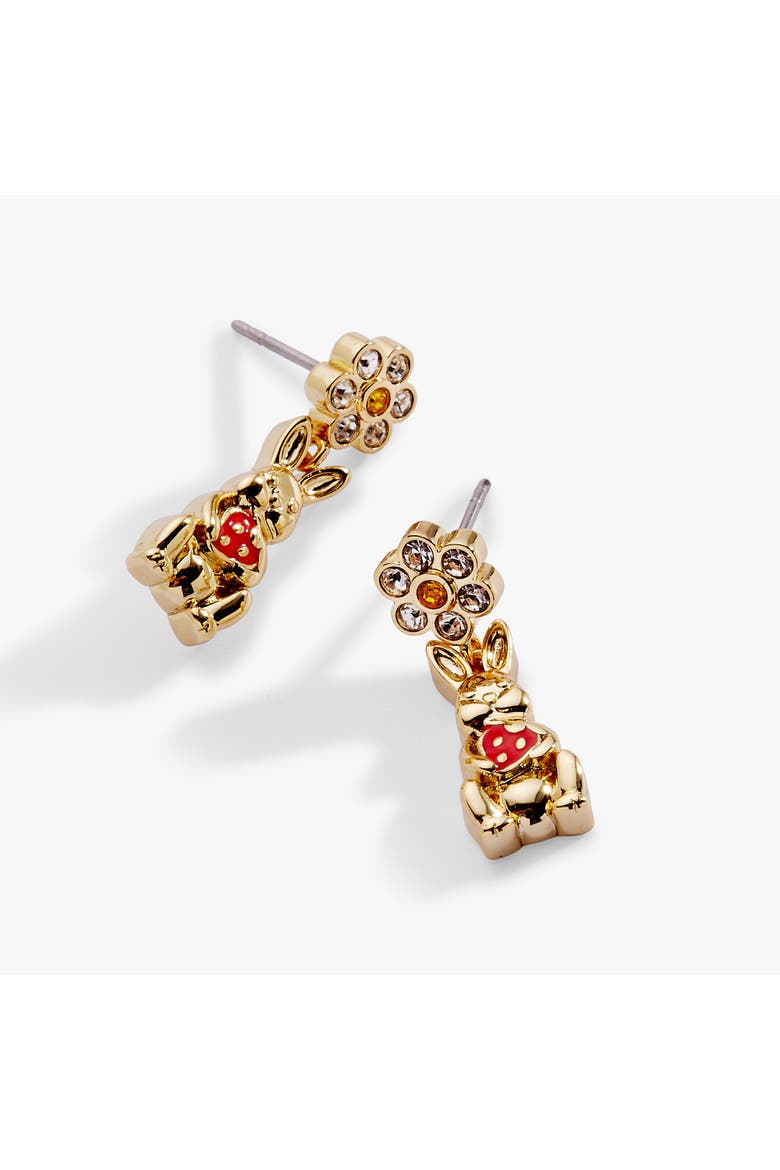 Bunny Drop Earrings, Alternate, color, Gold