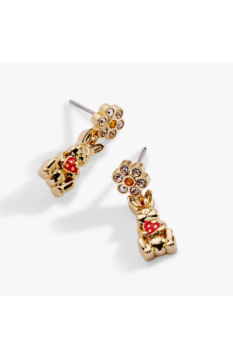 Alex and Ani Bunny Drop Earrings, Alternate, color, Gold