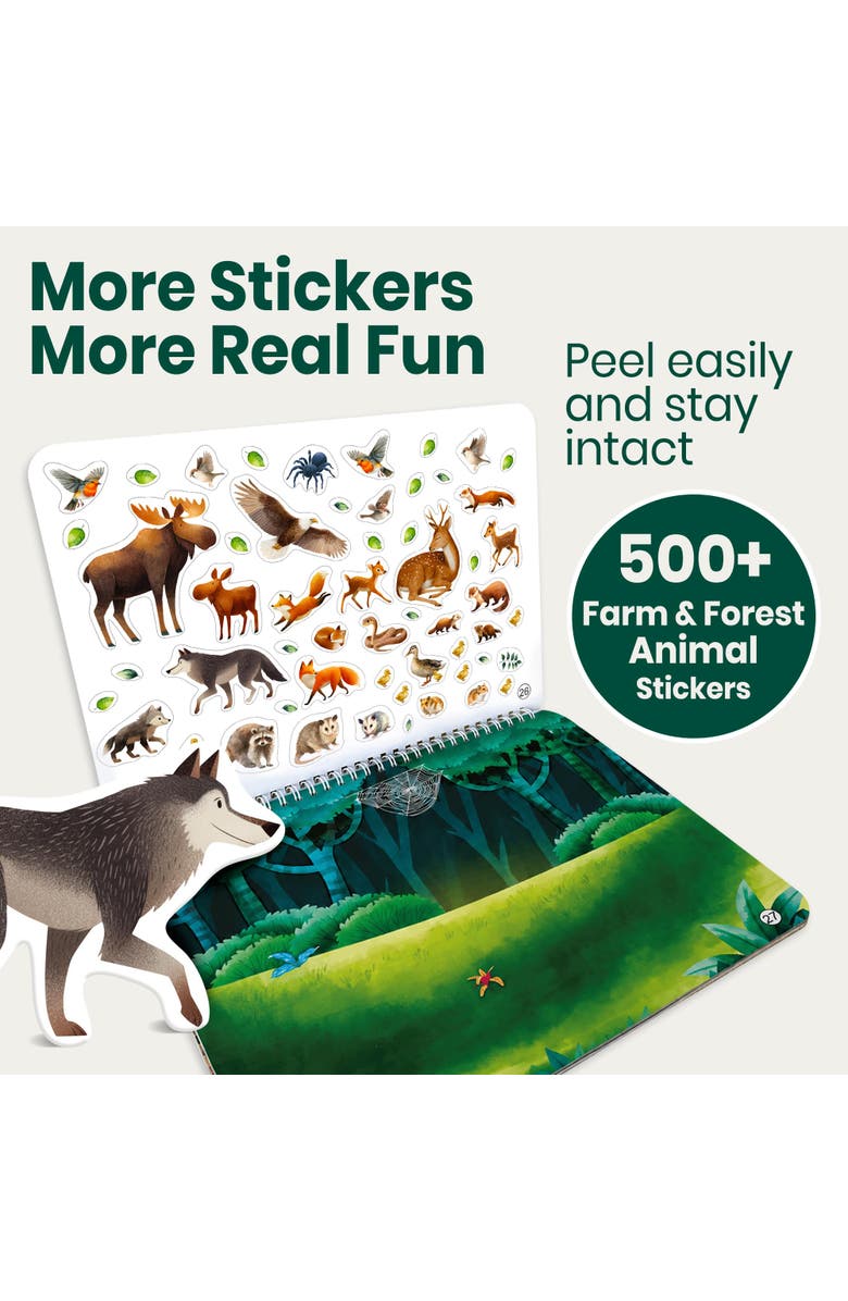 Quokka Kids Sticker Activity Books, Alternate, color, Farm & Forest